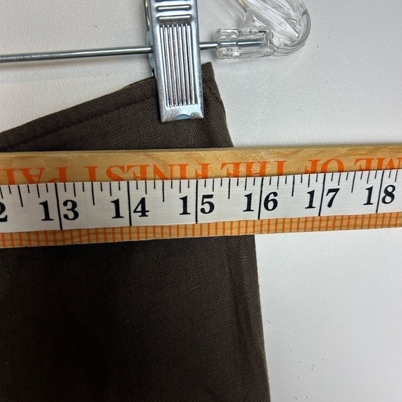 Philippe Adec Paris 100%linen Portugal made Sz 8 Pleated Ruffle Slit Maxi Skirt - Picture 11 of 13